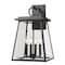 Z-Lite Broughton Outdoor Wall, 4-Light, 12.5 In.W x 13.25 In.L x 21 In.H, Black/Clear Beveled 521B-BK - alternate 1